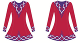 Scoil Rince Ui Bhrannagain  Long Sleeve Dance Dress