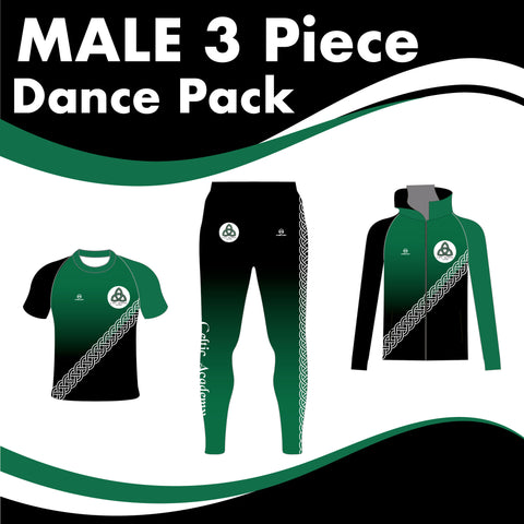 Celtic Academy of Irish Dancing MALE 3 GARMENT DANCE PACK