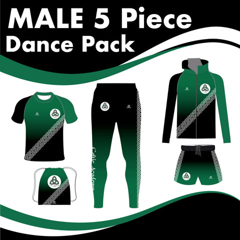Celtic Academy of Irish Dancing MALE 5 GARMENT DANCE PACK