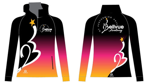 Bellvue Academy Half Zip Tracksuit top - PINK