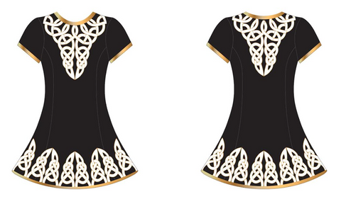 Scoil Rince De Barra  Short Sleeve Dance Dress