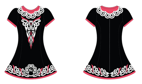 Corrigan White Short Sleeve Dance Dress