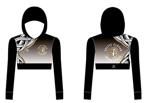 Celtic Clover Cropped Hoody
